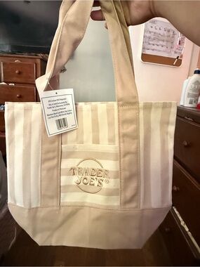 New Striped Trader Joes Mini Tote - Limited Edition